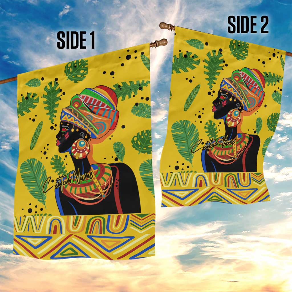 Personalized African Woman Garden Flag Tropical Style DT02