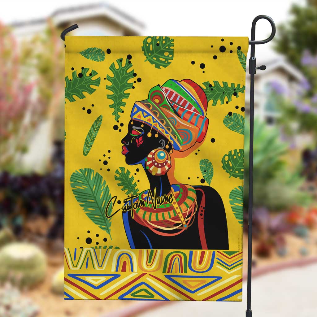 Personalized African Woman Garden Flag Tropical Style DT02