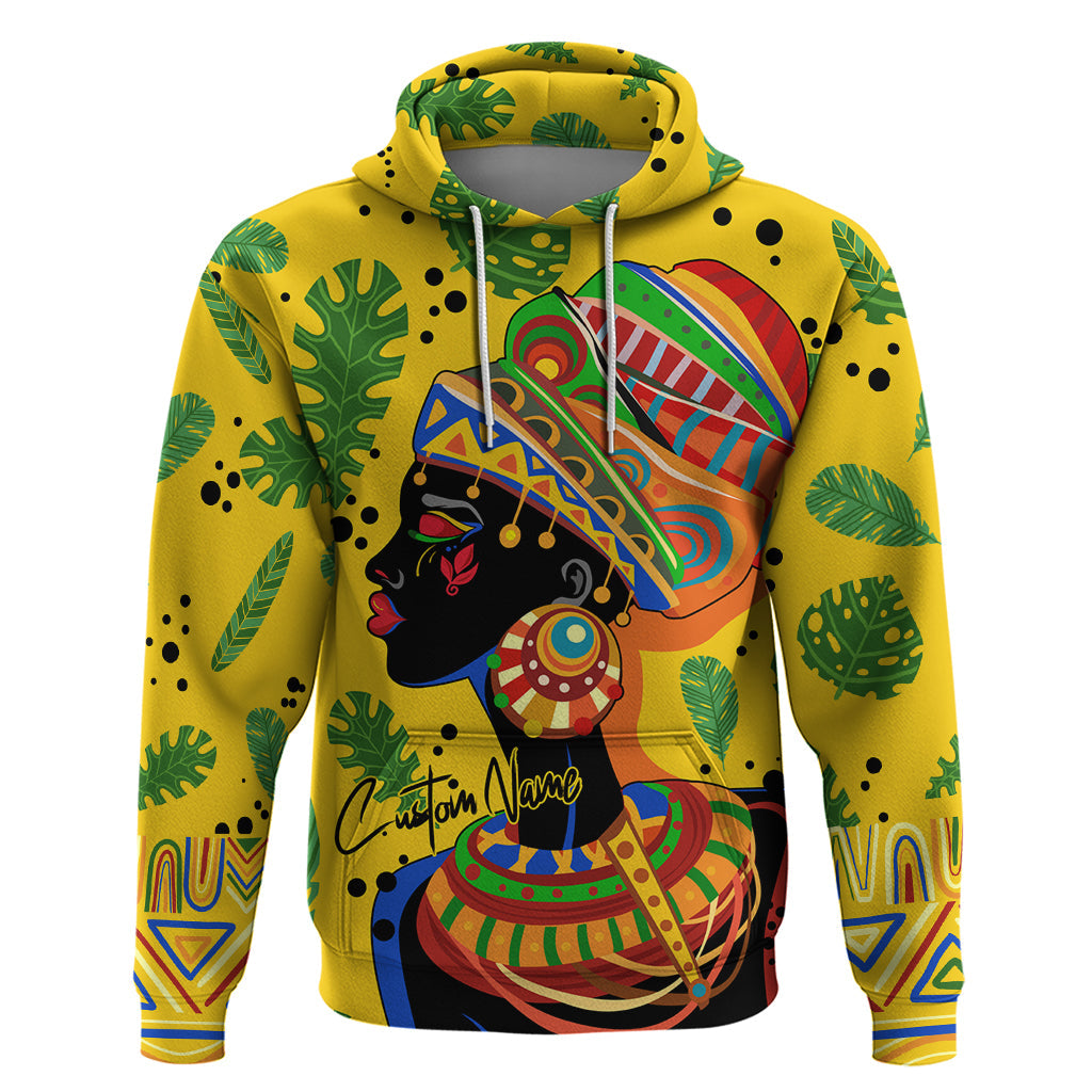Personalized Africa Woman Hoodie Tropical Style DT02