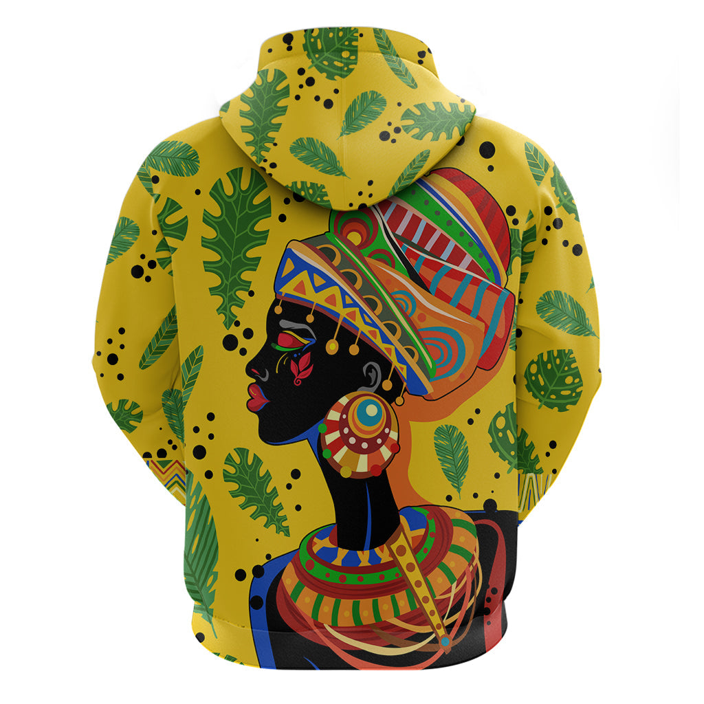 Personalized Africa Woman Hoodie Tropical Style DT02