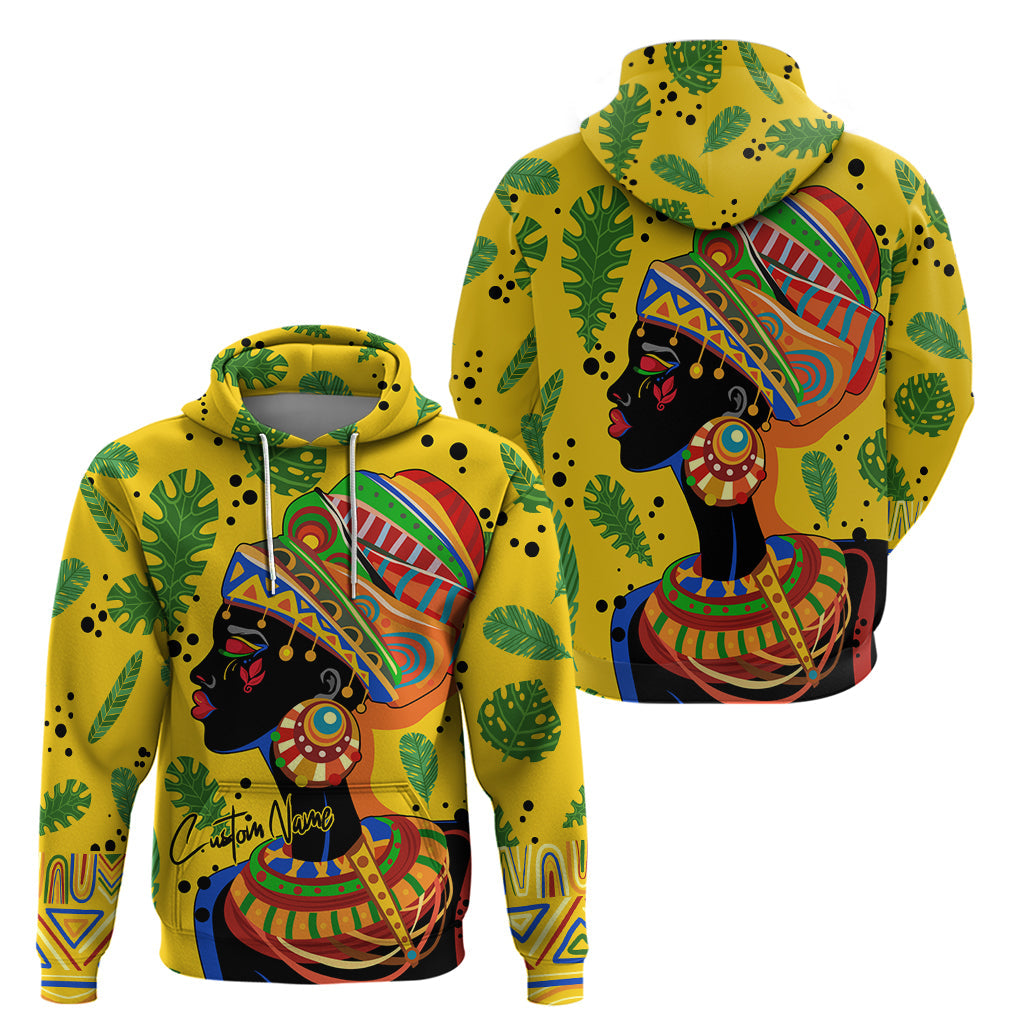 Personalized Africa Woman Hoodie Tropical Style DT02