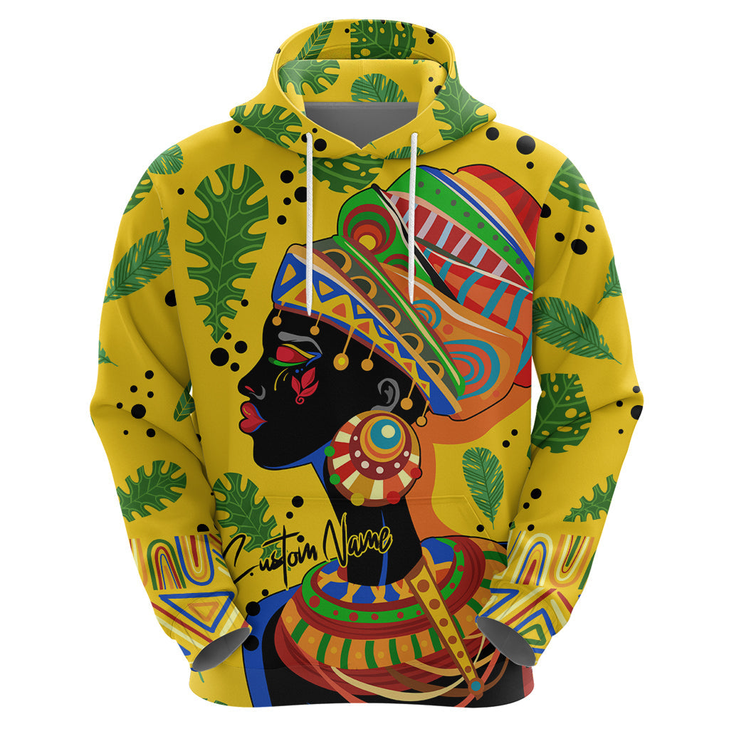 Personalized Africa Woman Hoodie Tropical Style DT02