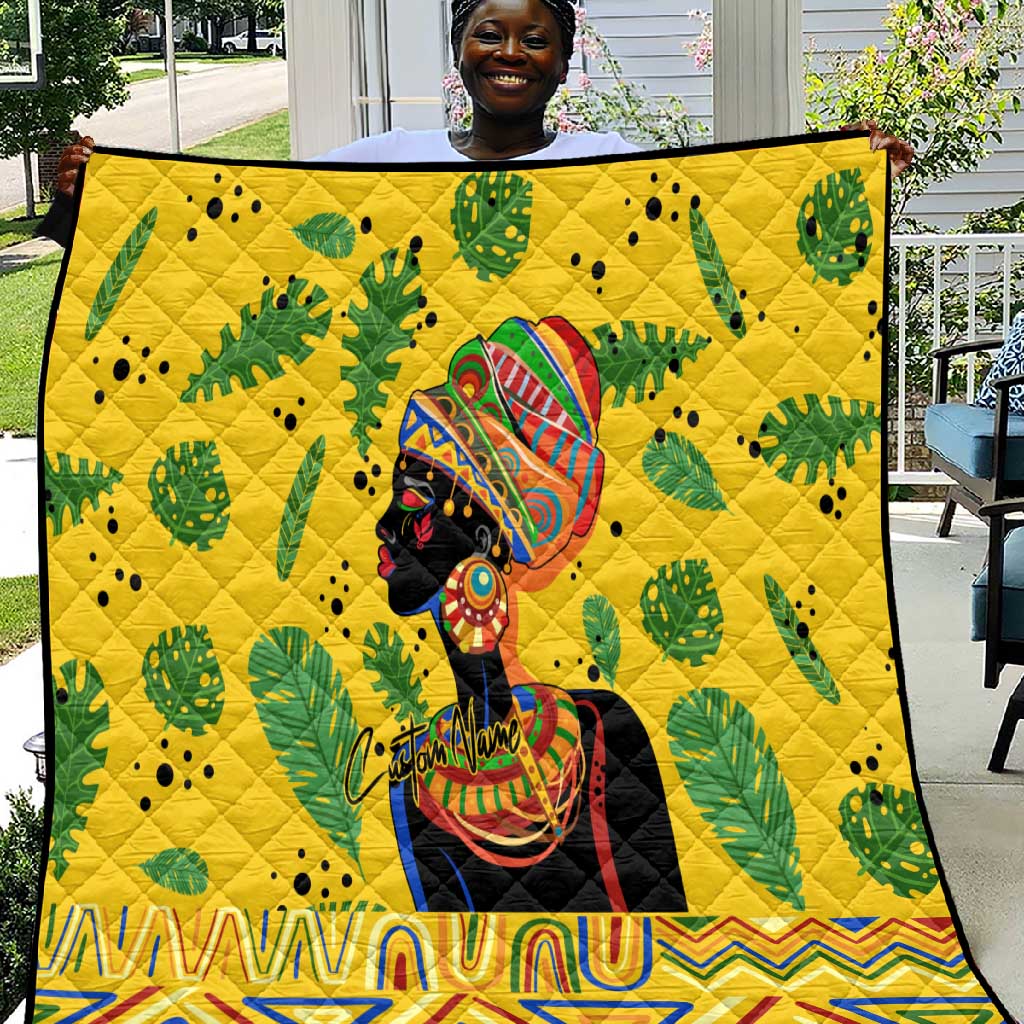 Personalized African Woman Quilt Tropical Style DT02