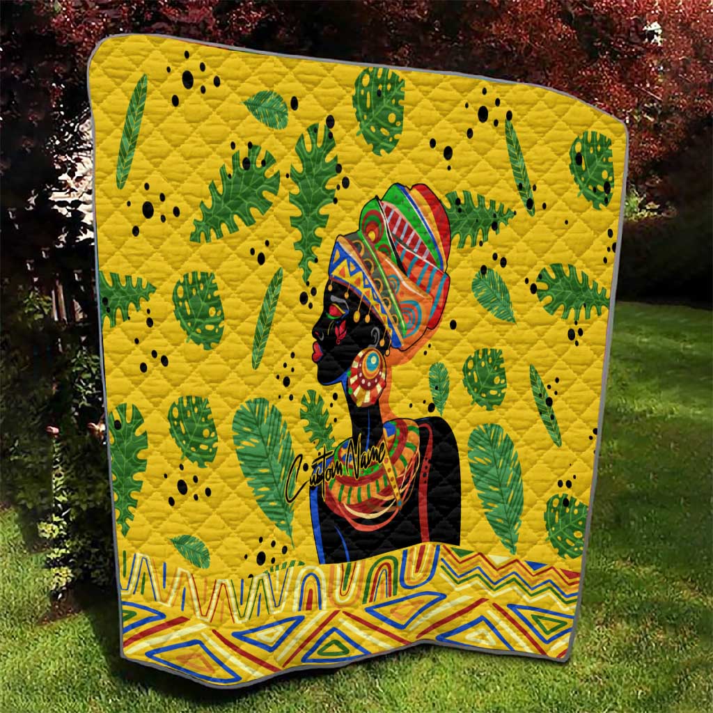 Personalized African Woman Quilt Tropical Style DT02