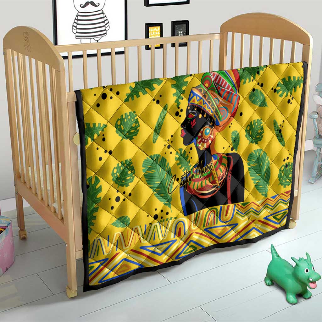 Personalized African Woman Quilt Tropical Style DT02