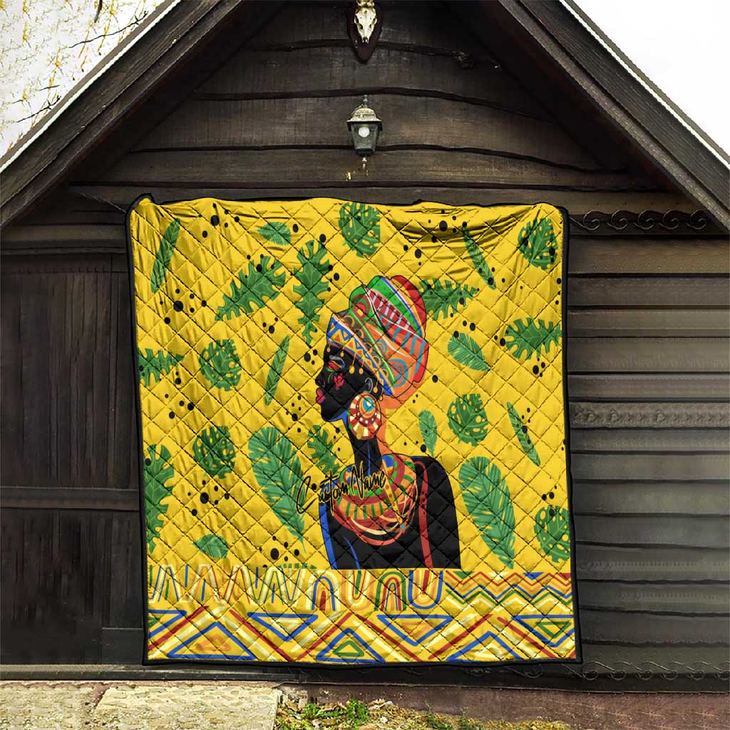 Personalized African Woman Quilt Tropical Style DT02