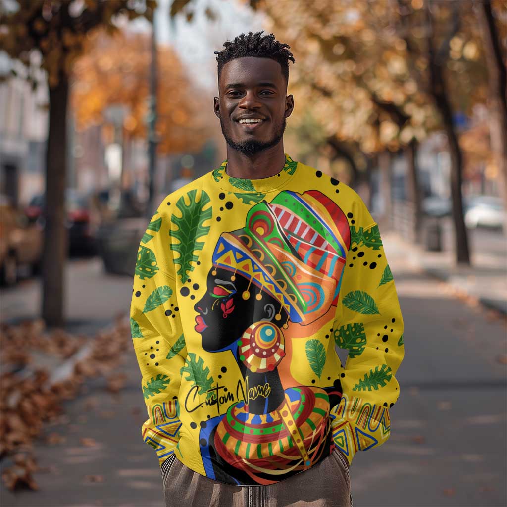 Personalized African Woman Sweatshirt Tropical Style DT02