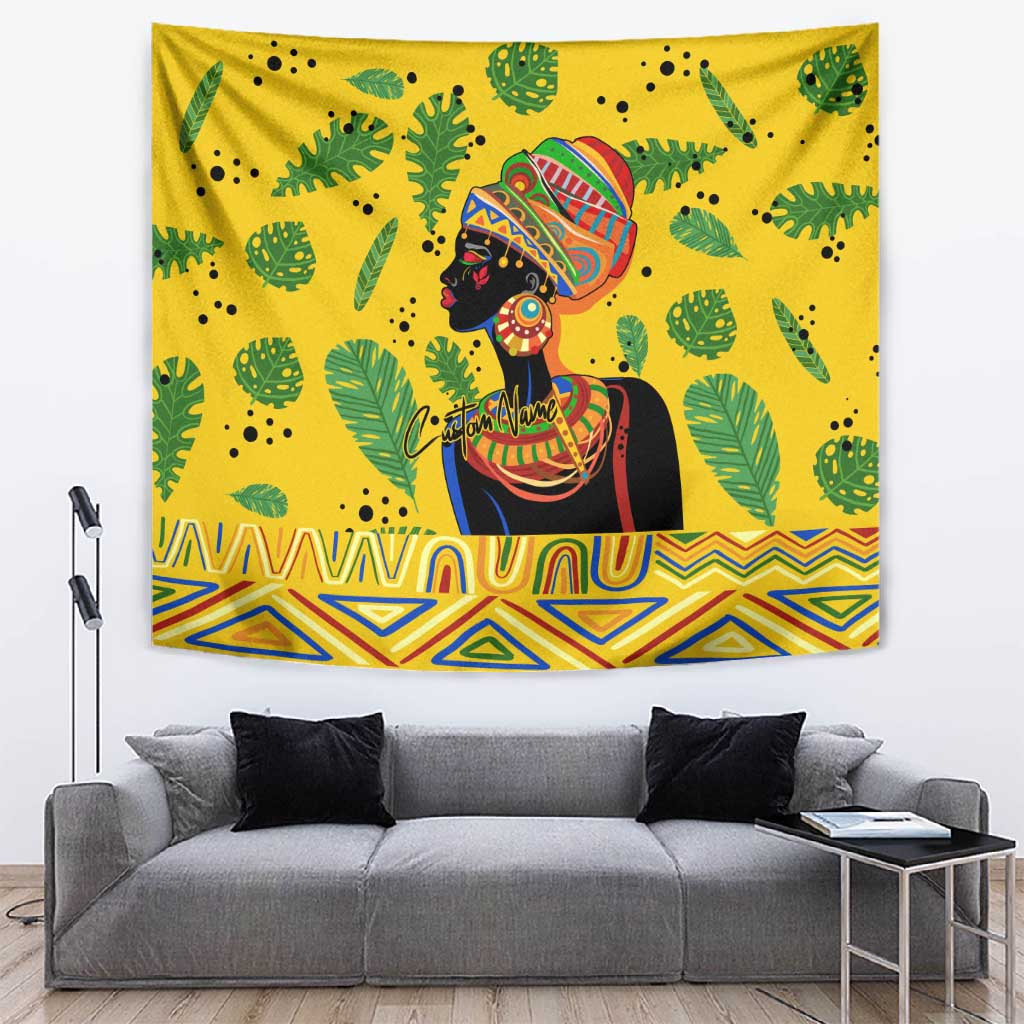 Personalized African Woman Tapestry Tropical Style DT02