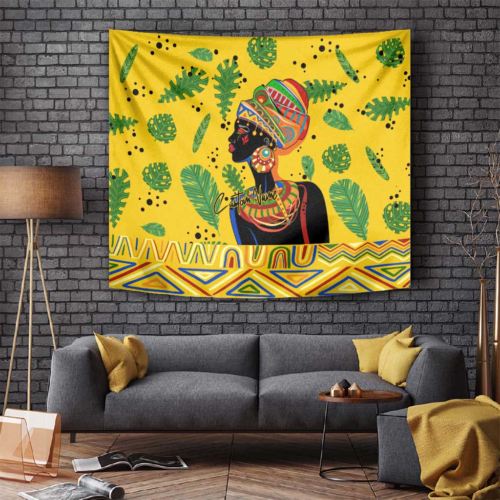 Personalized African Woman Tapestry Tropical Style DT02