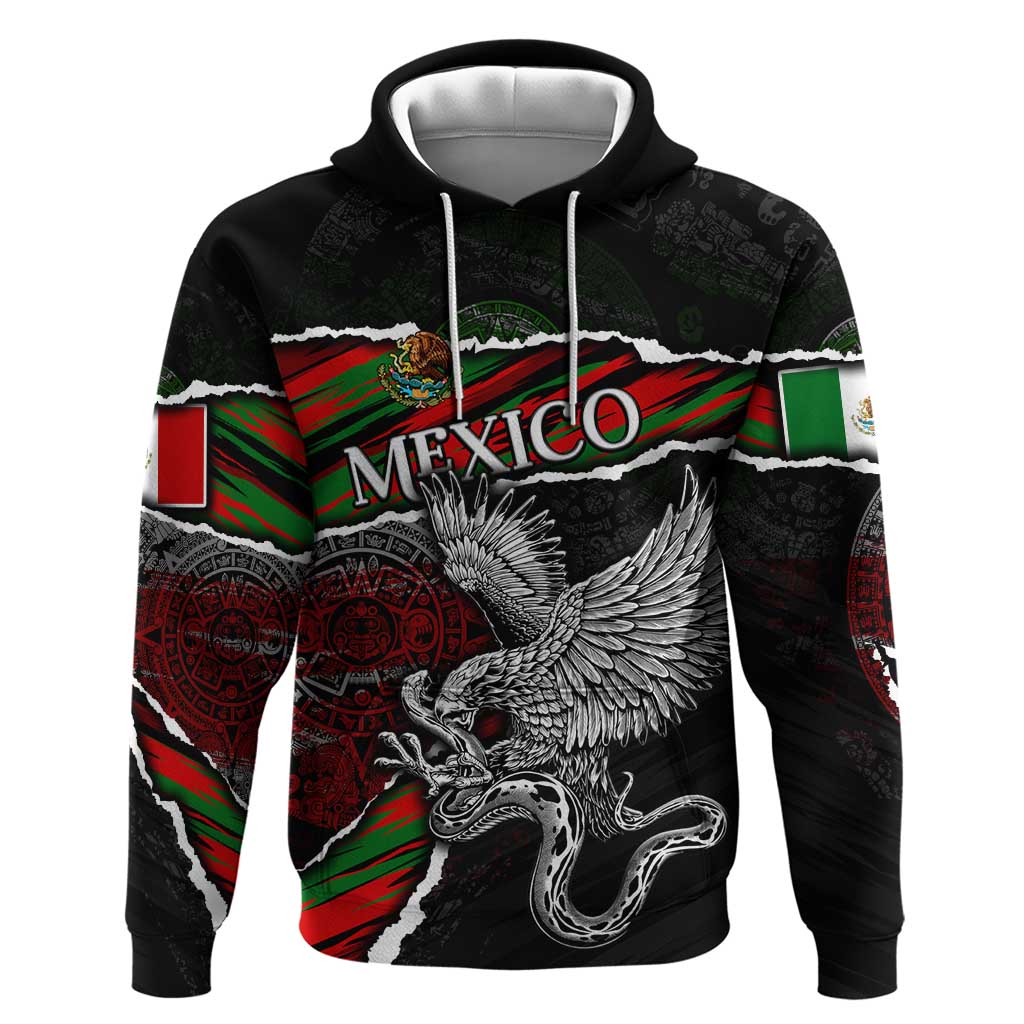Eagle Snake Mexico Hoodie Aztec Sun Stone DT02