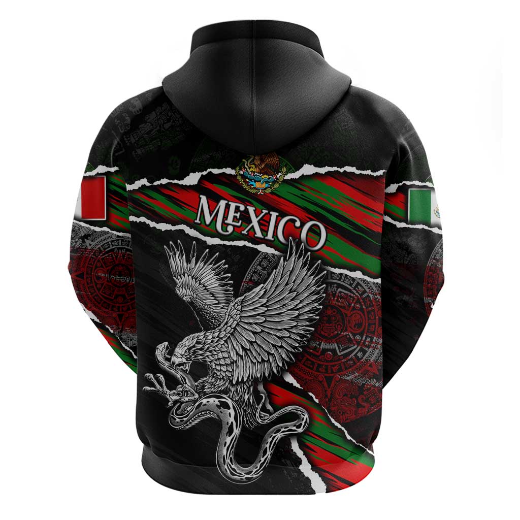 Eagle Snake Mexico Hoodie Aztec Sun Stone DT02