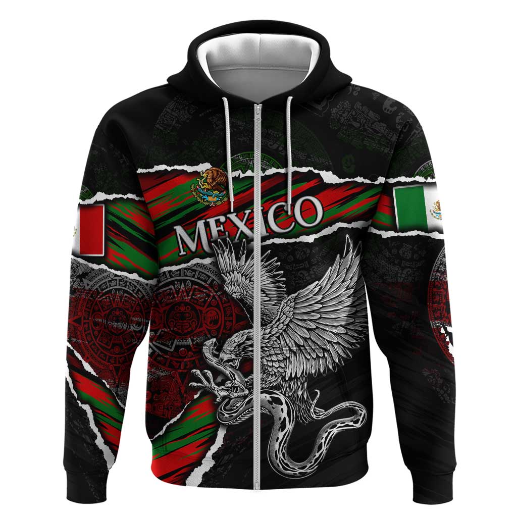 Eagle Snake Mexico Hoodie Aztec Sun Stone DT02