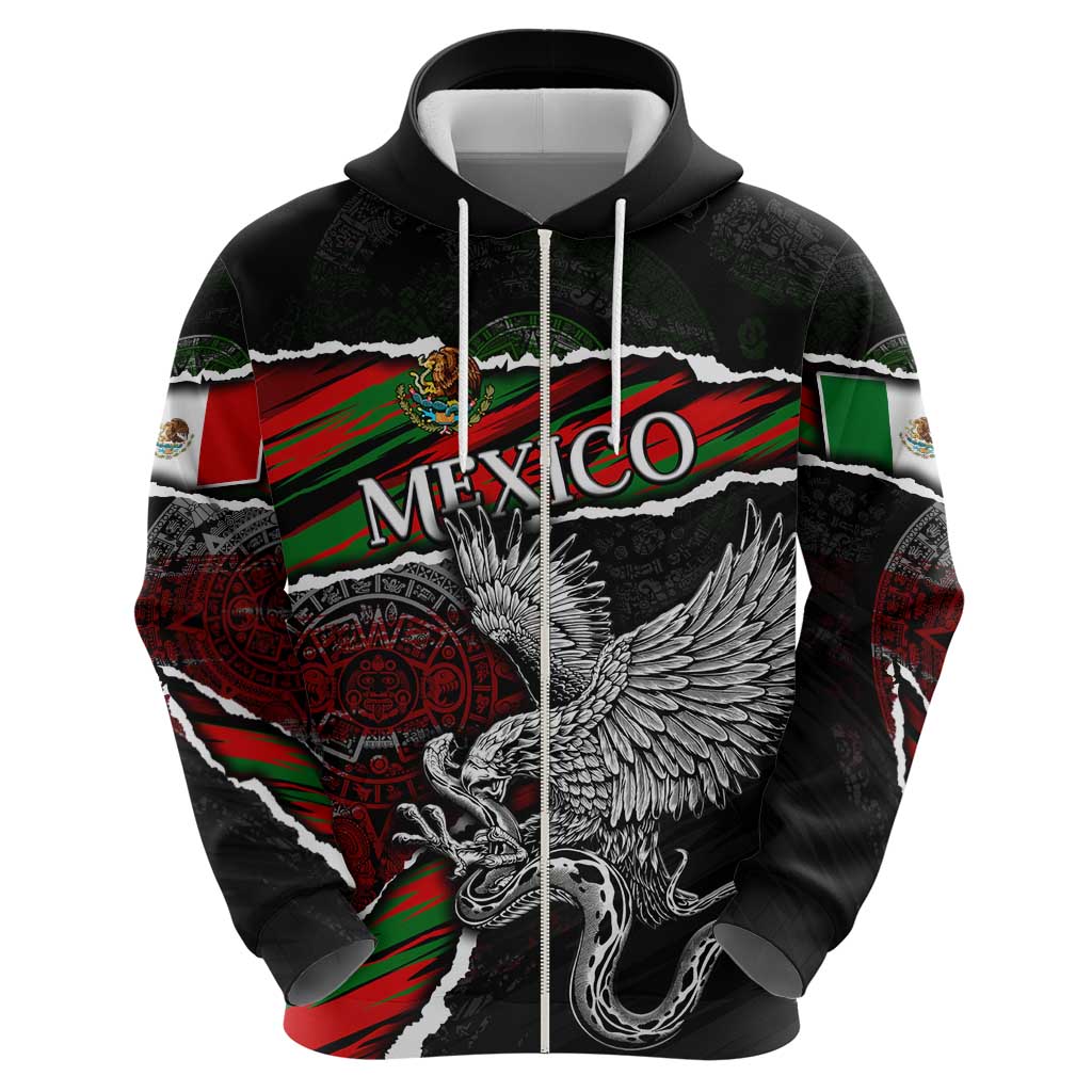 Eagle Snake Mexico Hoodie Aztec Sun Stone DT02
