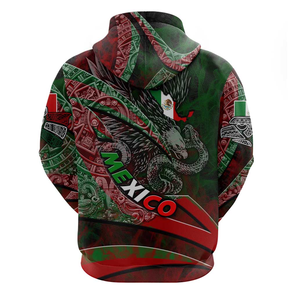 Mexico Aztec Eagle Flag Hoodie Tribal Warrior Art DT02