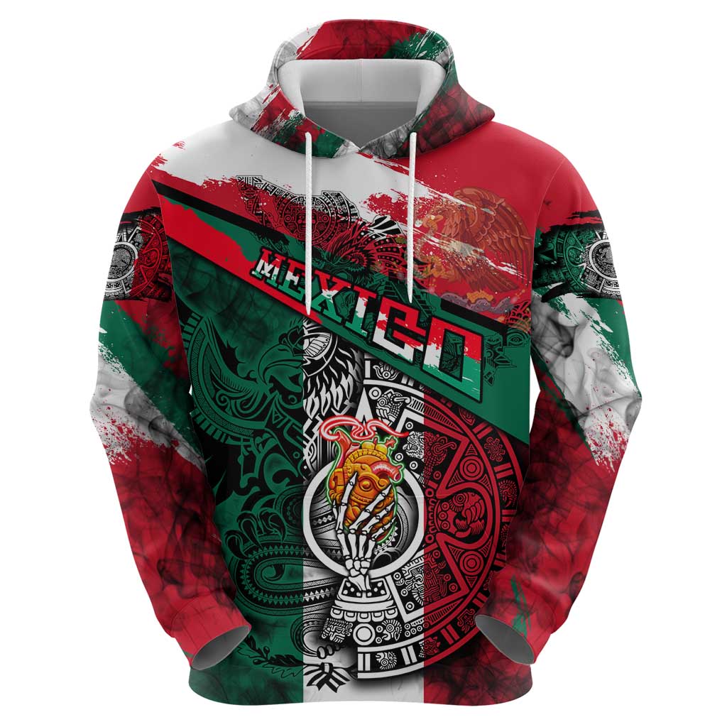 My Home My Blood Mexico Hoodie Mexican Map Aztec DT02