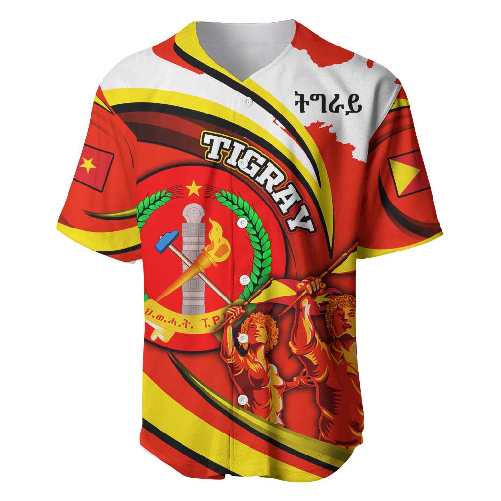 Ethiopia Tigray Baseball Jersey Revolution Emblem Freedom Fighters and Flag DT02