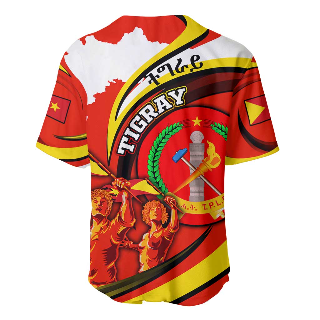 Ethiopia Tigray Baseball Jersey Revolution Emblem Freedom Fighters and Flag DT02