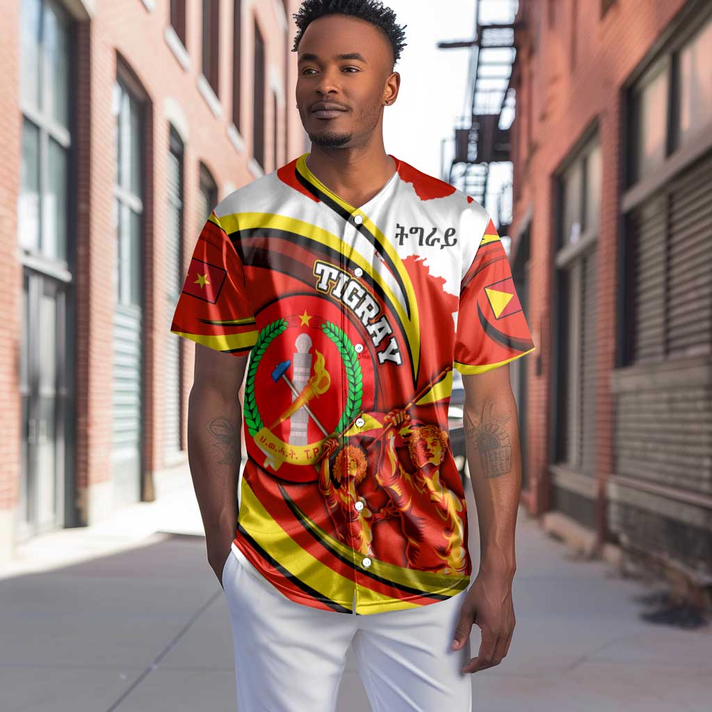 Ethiopia Tigray Baseball Jersey Revolution Emblem Freedom Fighters and Flag DT02