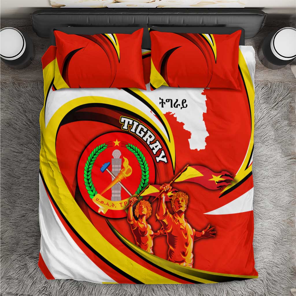 Ethiopia Tigray Bedding Set Revolution Emblem Freedom Fighters and Flag DT02