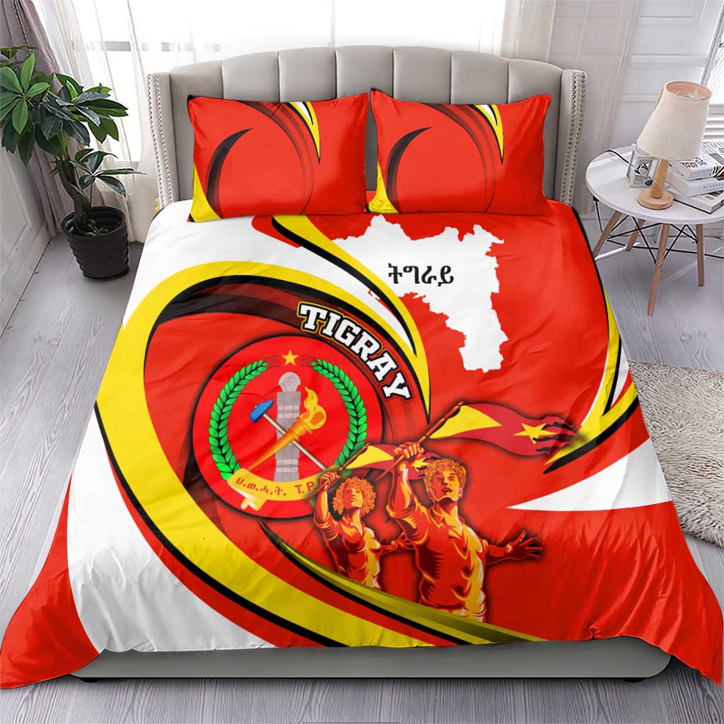 Ethiopia Tigray Bedding Set Revolution Emblem Freedom Fighters and Flag DT02