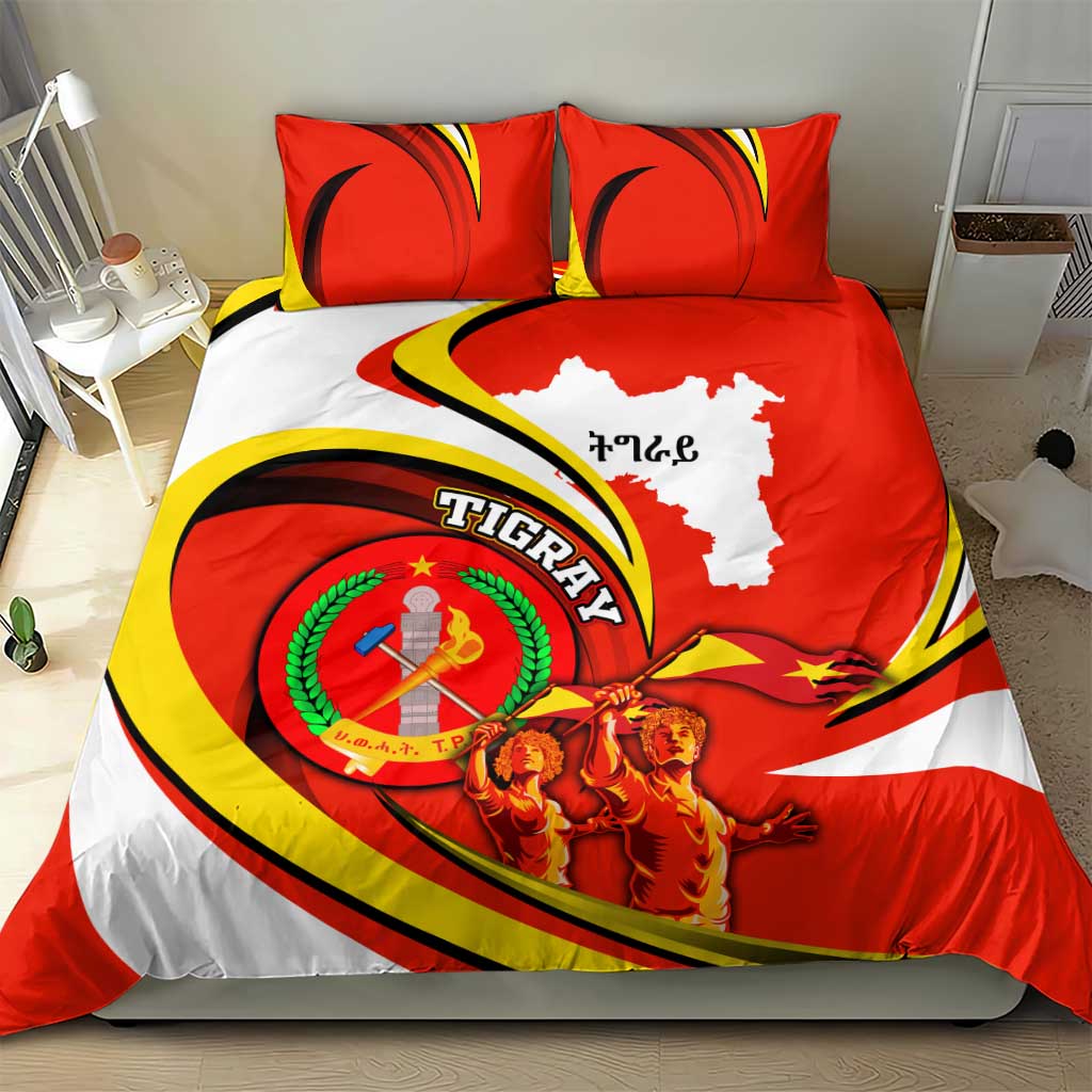 Ethiopia Tigray Bedding Set Revolution Emblem Freedom Fighters and Flag DT02