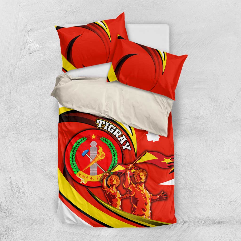 Ethiopia Tigray Bedding Set Revolution Emblem Freedom Fighters and Flag DT02