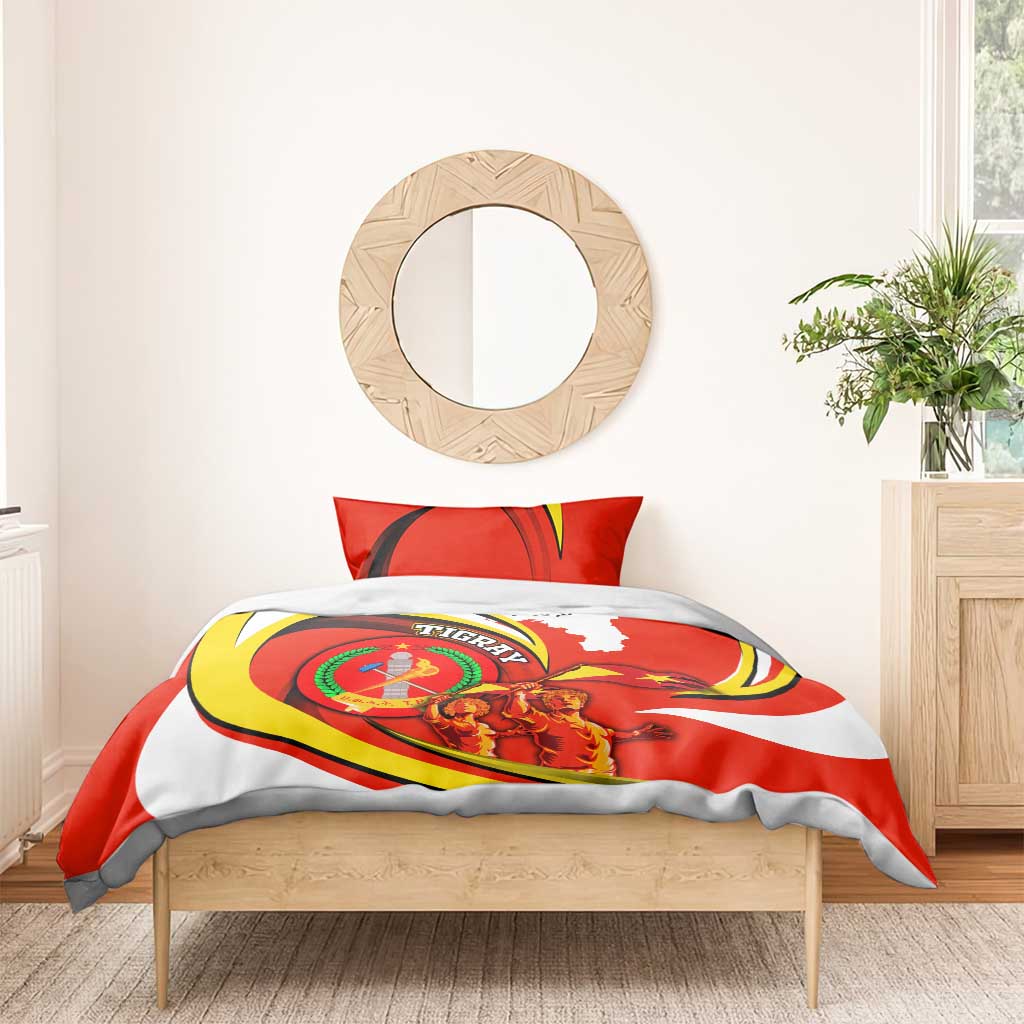 Ethiopia Tigray Bedding Set Revolution Emblem Freedom Fighters and Flag DT02