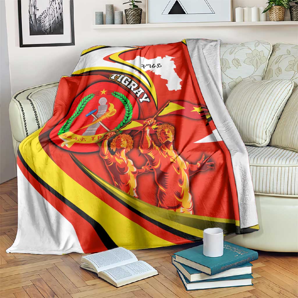 Ethiopia Tigray Blanket Revolution Emblem Freedom Fighters and Flag DT02