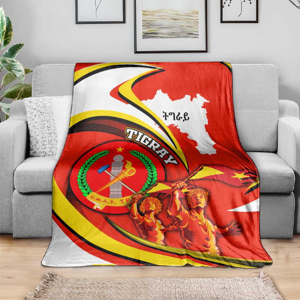 Ethiopia Tigray Blanket Revolution Emblem Freedom Fighters and Flag DT02
