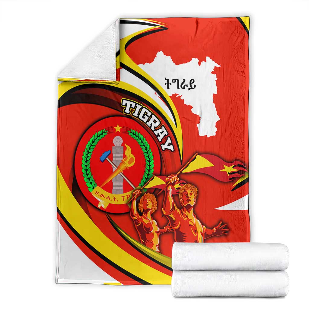 Ethiopia Tigray Blanket Revolution Emblem Freedom Fighters and Flag DT02