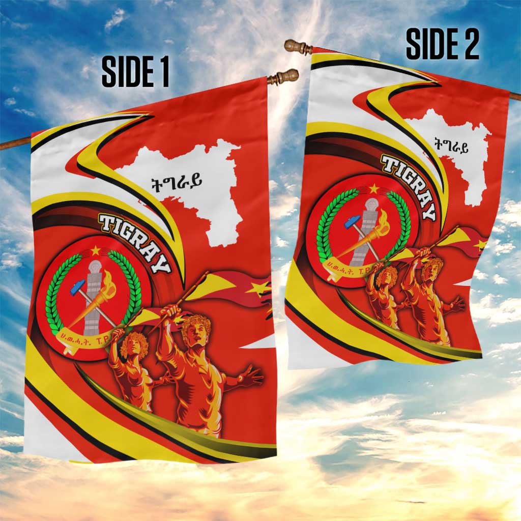 Ethiopia Tigray Garden Flag Revolution Emblem Freedom Fighters and Flag DT02
