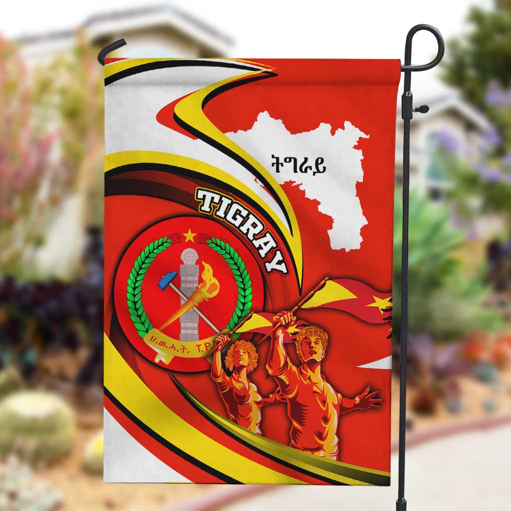 Ethiopia Tigray Garden Flag Revolution Emblem Freedom Fighters and Flag DT02
