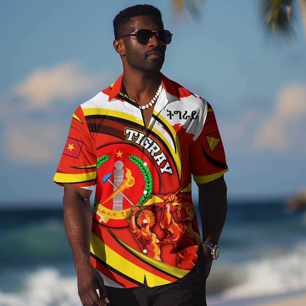 Ethiopia Tigray Hawaiian Shirt Revolution Emblem Freedom Fighters and Flag DT02