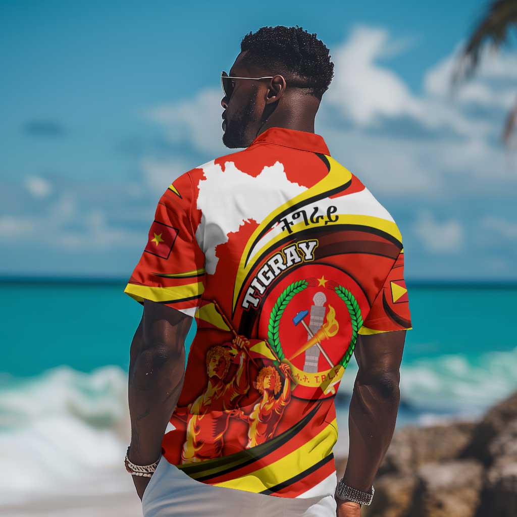 Ethiopia Tigray Hawaiian Shirt Revolution Emblem Freedom Fighters and Flag DT02