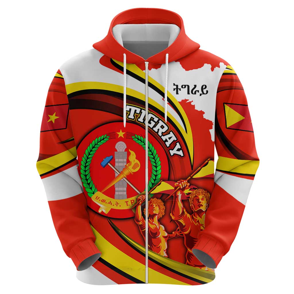 Ethiopia Tigray Revolution Hoodie Emblem Freedom Fighters and Flag DT02