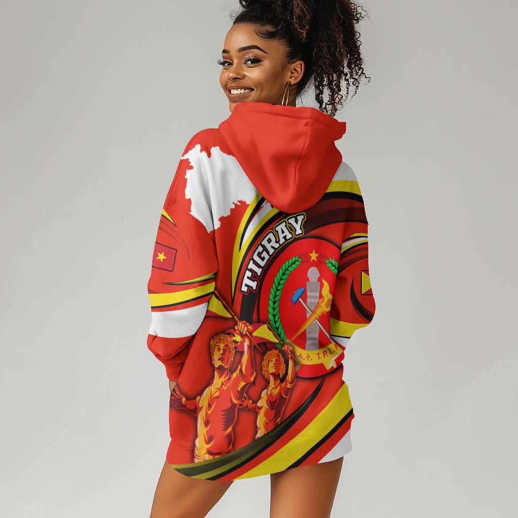Ethiopia Tigray Hoodie Dress Revolution Emblem Freedom Fighters and Flag DT02
