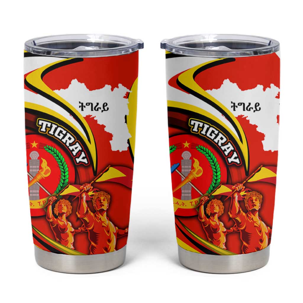 Ethiopia Tigray Tumbler Cup Revolution Emblem Freedom Fighters and Flag DT02