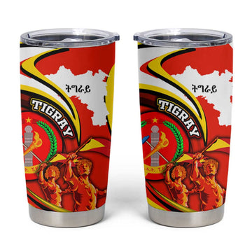 Ethiopia Tigray Tumbler Cup Revolution Emblem Freedom Fighters and Flag DT02