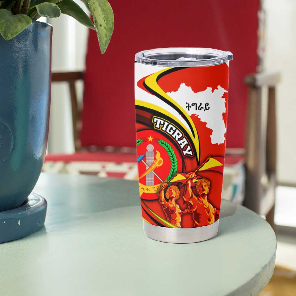 Ethiopia Tigray Tumbler Cup Revolution Emblem Freedom Fighters and Flag DT02