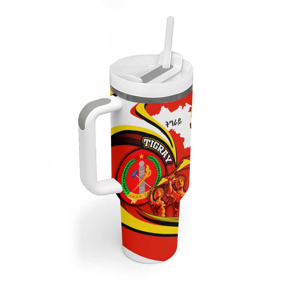 Ethiopia Tigray Tumbler With Handle Revolution Emblem Freedom Fighters and Flag DT02
