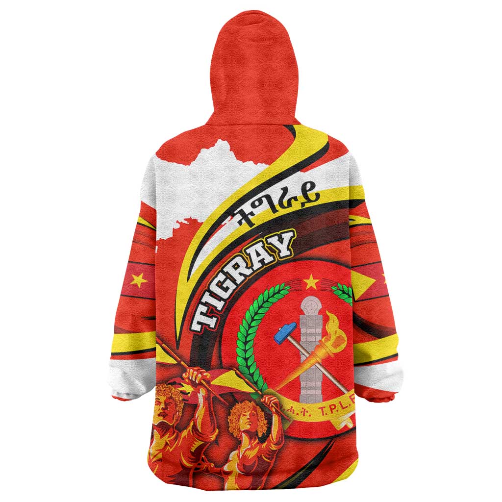 Ethiopia Tigray Wearable Blanket Hoodie Revolution Emblem Freedom Fighters and Flag DT02