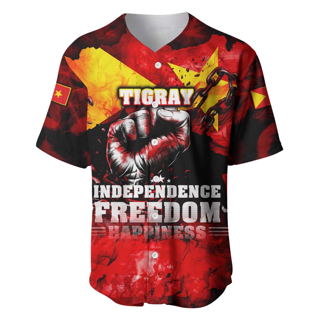 Tigrayans Independence Baseball Jersey I Stand with Tigray - Fist of Freedom DT02