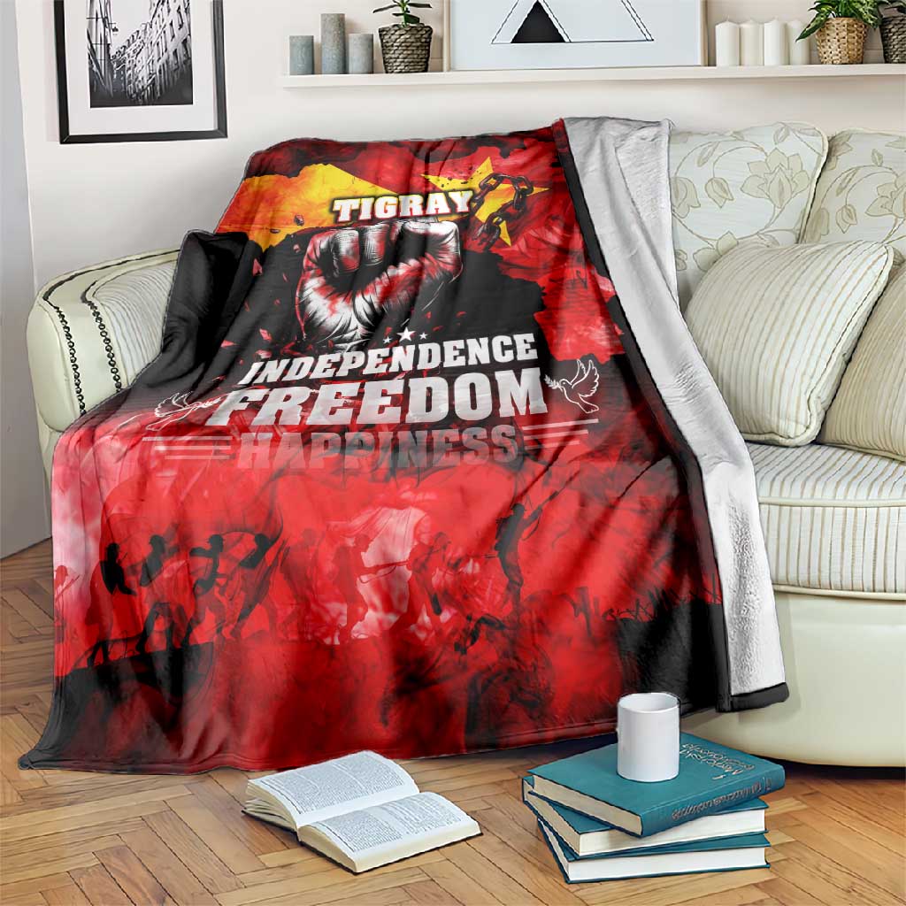 Tigrayans Independence Blanket I Stand with Tigray - Fist of Freedom DT02