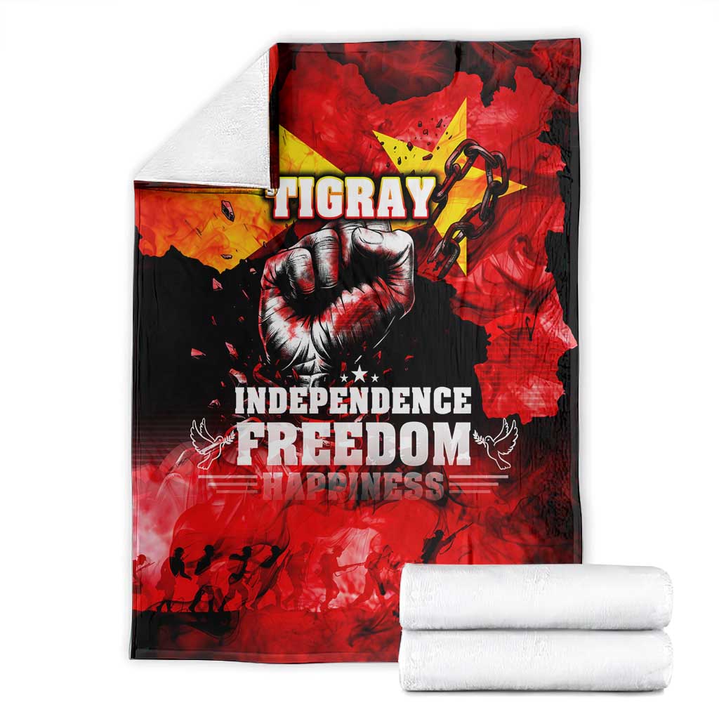 Tigrayans Independence Blanket I Stand with Tigray - Fist of Freedom DT02
