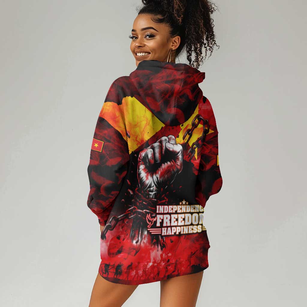 Tigrayans Independence Hoodie Dress I Stand with Tigray - Fist of Freedom DT02