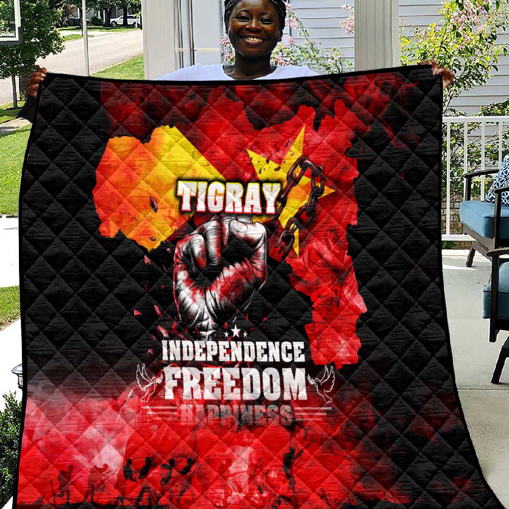 Tigrayans Independence Quilt I Stand with Tigray - Fist of Freedom DT02