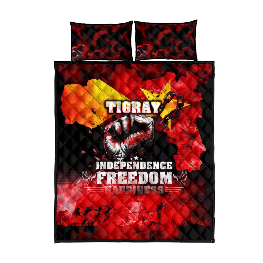 Tigrayans Independence Quilt Bed Set I Stand with Tigray - Fist of Freedom DT02