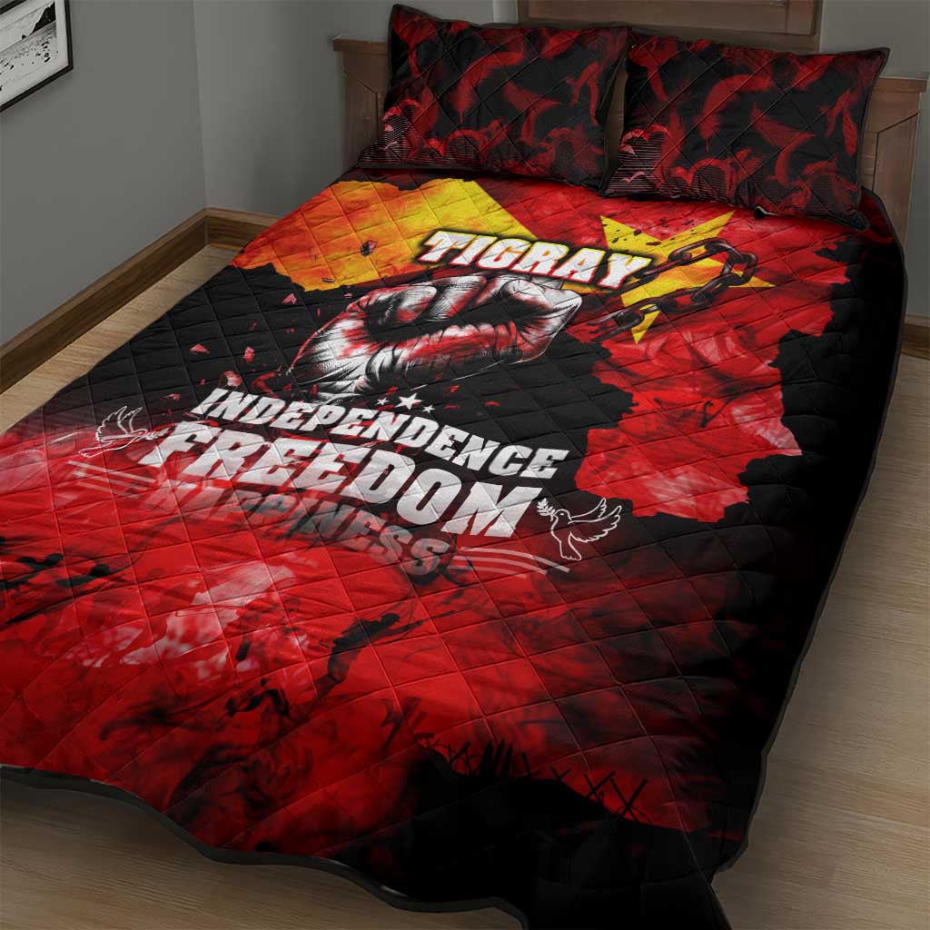 Tigrayans Independence Quilt Bed Set I Stand with Tigray - Fist of Freedom DT02