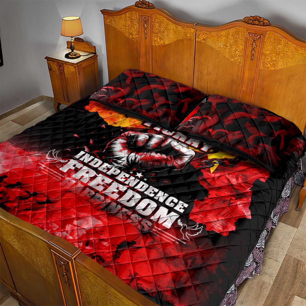Tigrayans Independence Quilt Bed Set I Stand with Tigray - Fist of Freedom DT02