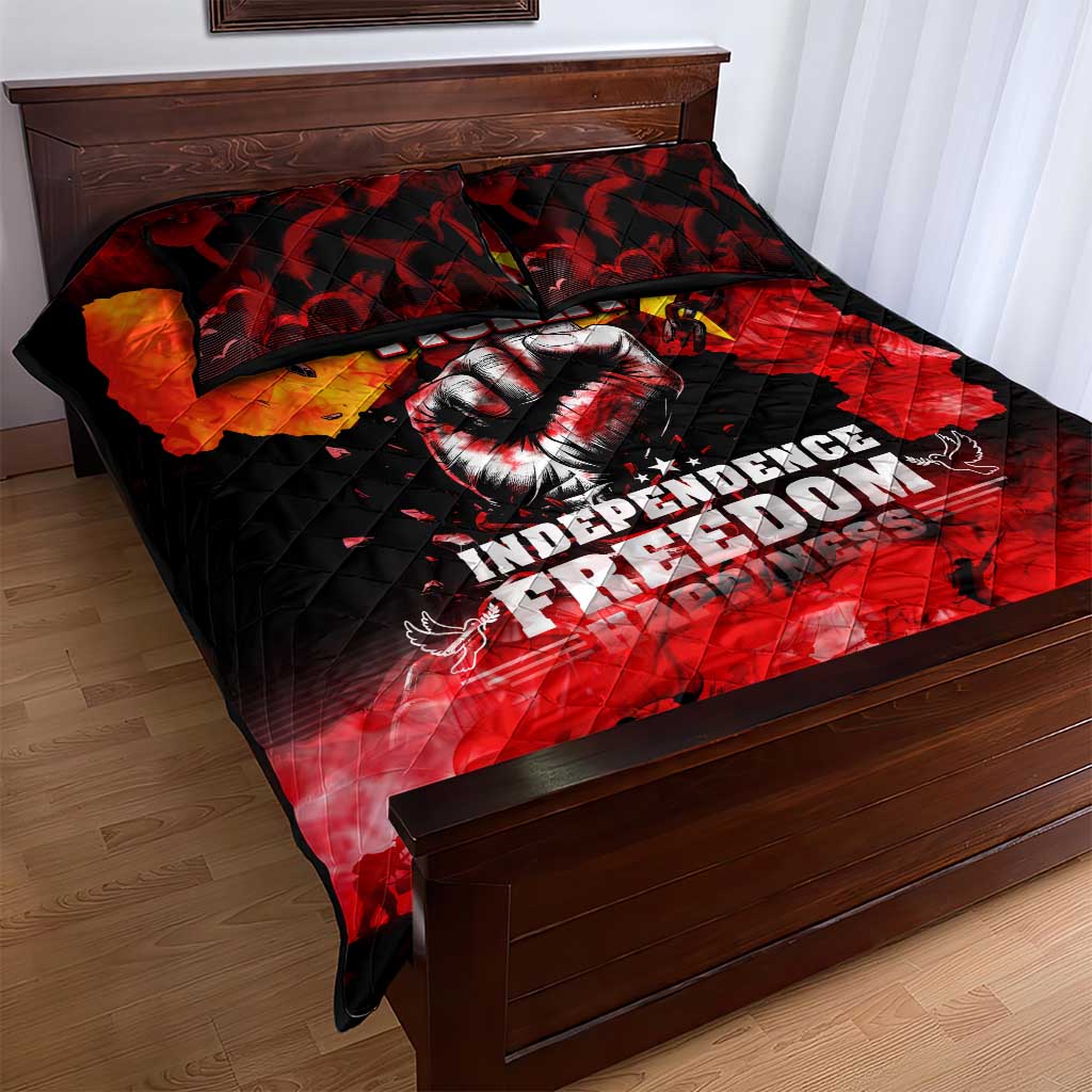 Tigrayans Independence Quilt Bed Set I Stand with Tigray - Fist of Freedom DT02